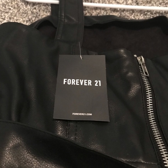 Forever 21 Faux Leather Pinafore Dress - Picture 5 of 7